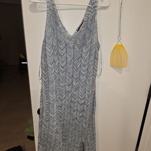 Blue and White Maxi Dress